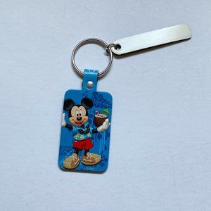 Mickey Mouse Hawaii Leather Custom Keychain